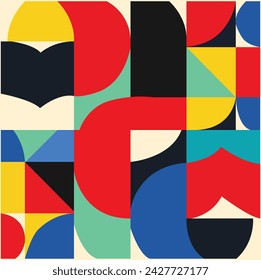 Abstract Neo geo geometrical pattern, geometric pattern design in retro style. Vector illustration.Abstract Geometry Pattern Artwork.

