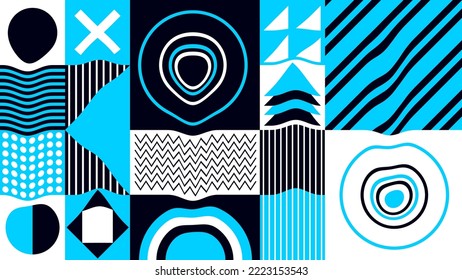 Abstract neo geometry background. Vector. geometric figures. Circles, squares, triangles. Vintage colors.	
