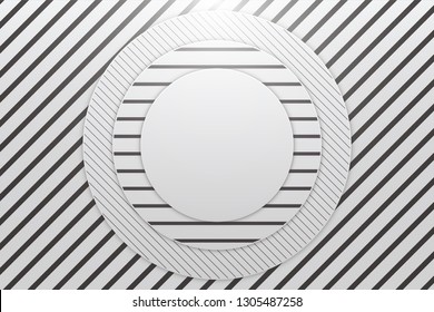 Abstract Neo Memphis Background. Modern design shapes cover. Black and white color. Vector Illustration