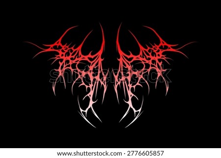 Abstract neo tribal cyber gothic symmetrical shapes vector 