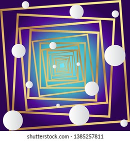 Abstract neon 80s style backdrop decoration, creative vector background for web and print in blue and violet colors. 