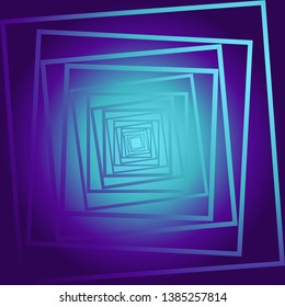 Abstract neon 80s style backdrop decoration, creative vector background for web and print in blue and violet colors. 