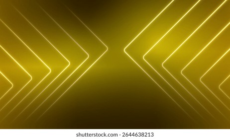 Abstract neon arrow light glow background. Futuristic cyber laser line motion banner. Futuristic template for banner, presentations, flyers, posters. Vector EPS10.