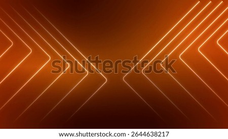 Abstract neon arrow light glow background. Futuristic cyber laser line motion banner. Futuristic template for banner, presentations, flyers, posters. Vector EPS10.