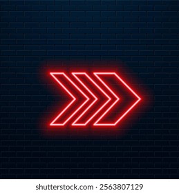 abstract neon arrow sing illustration background 4k.