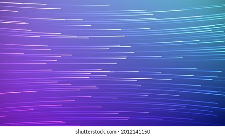 Abstract neon background with blur motion lights. Futuristic illustration. Super speed concept inside the vortex of energy. Glowing stars or comets moving in a circle  with super fast motion effect.