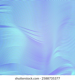 Abstract neon background. Bright wavy background. Synthwave sci-fi backdrop. Easy to edit vector template for your design