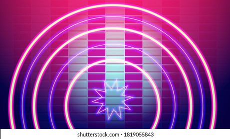 abstract neon background. circle shape