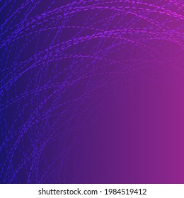 Abstract neon background with circular dashed lines, vector illustration