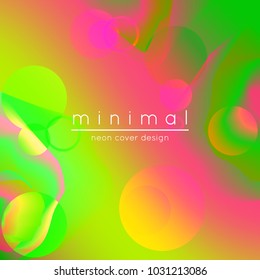 Abstract neon background with fluid bubble shapes. Vector illustration