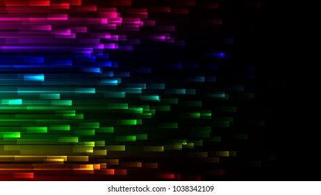 Abstract neon background with gradient lights. Vector illustration. Beautiful dark multi-colored wallpaper. Modern universal design in a futuristic techno-style. Flow of shiny neon particles.