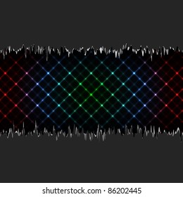 Abstract neon background with grid. Vector illustration. eps10