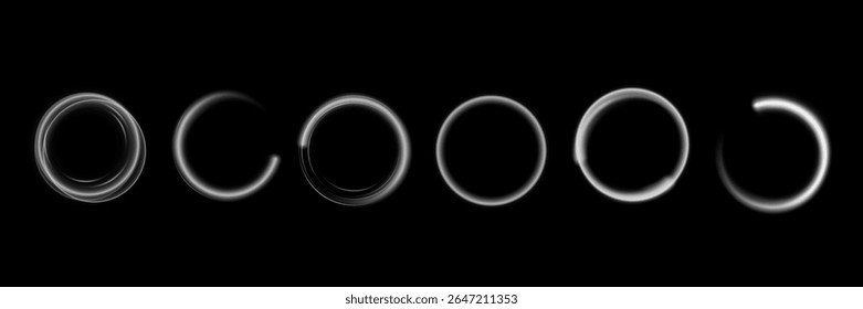 Fundo de néon abstrato. círculo luminoso. Tampa espiral luminosa. Onda de esteira, linha de trilha de caminho de fogo e curva de efeito de espiral. Comida isolada, túnel espacial. Cor brilhante da elipse.