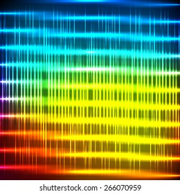 Abstract neon background with shine stripe