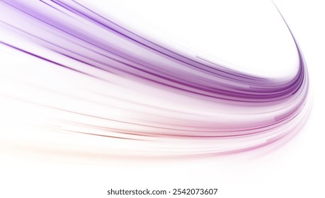 Abstract neon background with shining wires. Motion design. Magic empty space. Panoramic high speed technology concept, light abstract background.