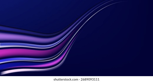 Abstractas fondo de neón con alambres brillantes. Diseño de movimiento. Espacio mágico vacío. Concepto de tecnología de alta velocidad panorámica, fondo abstracto ligero.