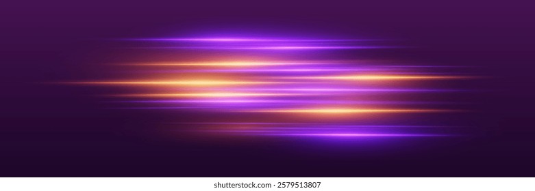 Abstract neon background of speed and light.