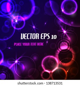 Abstract neon background. Stock vector illustration, music event illustration