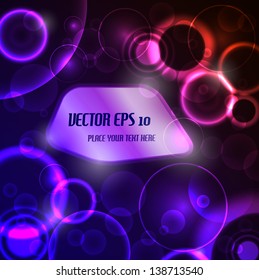 Abstract neon background. Stock vector illustration