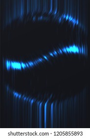 Abstract neon background of swirls, glowing neon curved spiral. Cosmic flows of an allergy falling into a black hole. Vector illustration