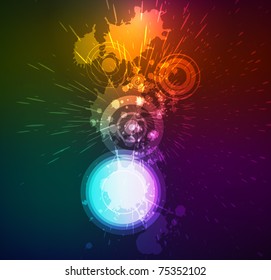 abstract neon background, vector