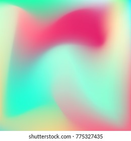 Abstract neon background. Vibrant gradient mesh of turquoise, yellow and pink