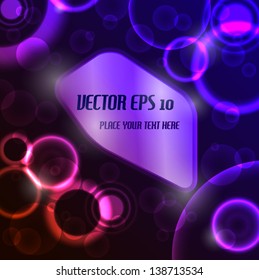 Abstract neon background.(gradient, transparent objects) Vector illustration