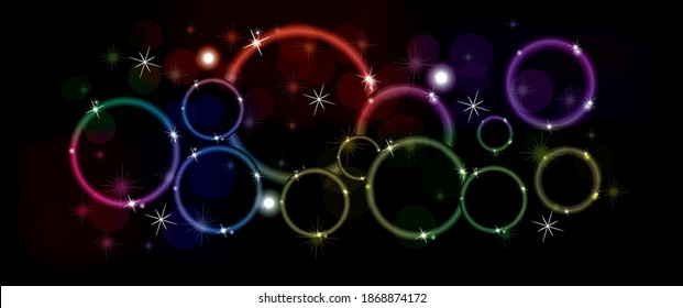 abstract neon ball background (CMYK)