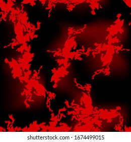 Borde negro de neón abstracto con diferentes líneas de color rojo brillante. Luminoso y colorido. El patrón transparente del vector con efecto borroso puede utilizarse como fondo, impresión o papel tapiz