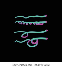 Abstract Neon Blob Art: Vivid, vibrant, and dynamic neon pink and teal blobs form an abstract composition against a black background. The shapes suggest movement and energy. 