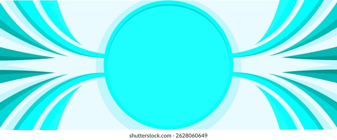 plano de fundo de banner azul de néon abstrato com linhas nítidas e espaço vazio para texto
