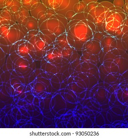Abstract neon bubbles.Vector eps10