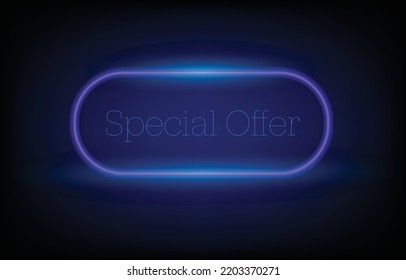 Abstract neon capsule that can use marketing and campaign background. Special offer program.