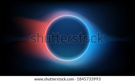Abstract neon circles banner. Design element for your advertising, poster, banner, web site