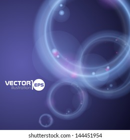 Abstract neon circles. Vector illustration. Eps 10.
