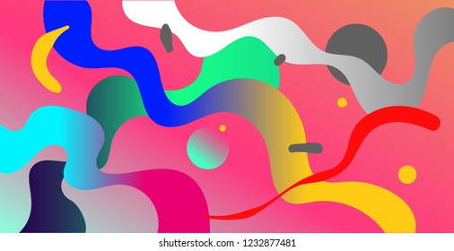 Abstract neon color background. Abstract vector illustration, horizontal