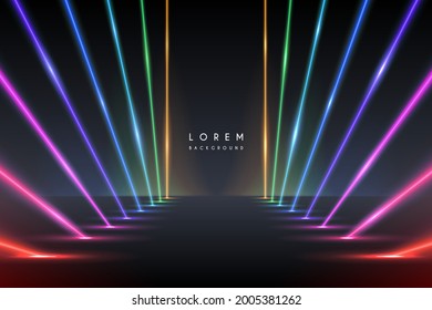 Abstract neon color lights background