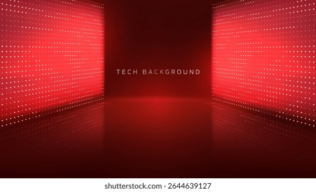 Abstract neon color lights background. Futuristic tech background with glowing light effect.Vector illustration.