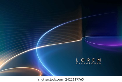 Abstract neon color lines background