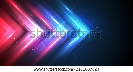 Abstract Neon Color Speed Arrow Background