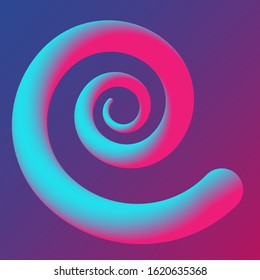 Abstract neon color swirl design.