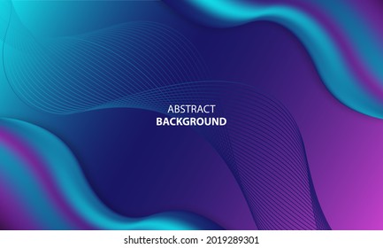 Abstract neon color wave background with light effect