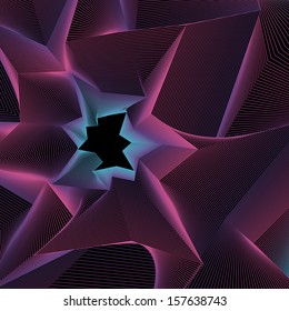 Abstract Neon Crystal Background - Vector Illustration 