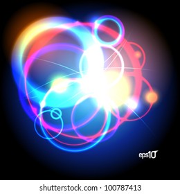 Abstract neon design template. Eps10 Vector.