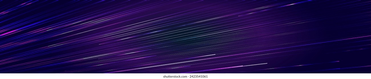 Abstract Neon Diagonal Lines on Dark Background