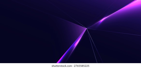 Abstract Neon Diagonal Lines With Puple And Dark Background
