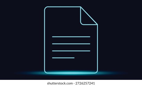Abstrakte Neonbeleuchtung leuchtend türkis auf dunklem Hintergrund ideal für digitale Dateien Datensätze Informationstechnologie Geschäft und moderne minimale Design-Visuals