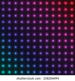 Abstract neon dotted background, vector illustration.