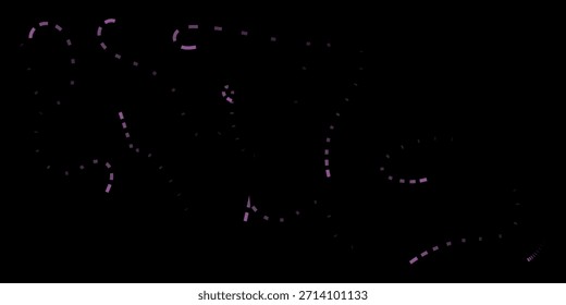 Abstract neon dotted motion lines animation on black background