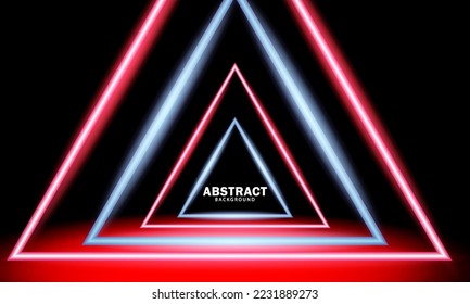 abstract neon effect. digital technology tunnel, Futuristic technology abstract background. 3D rendering